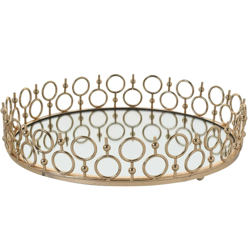 Bandeja Espejada 36x36x8cm - Fokus Home