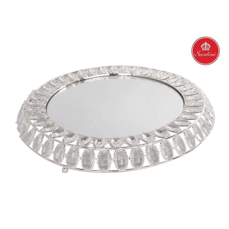 Bandeja Plata espejada 45X45X4CM - Fokus Home
