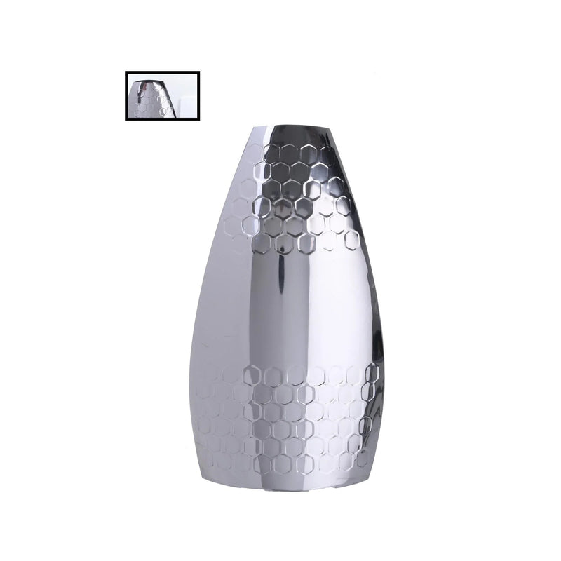 Jarrón Decorativo plata 25x10x40cm - Fokus Home